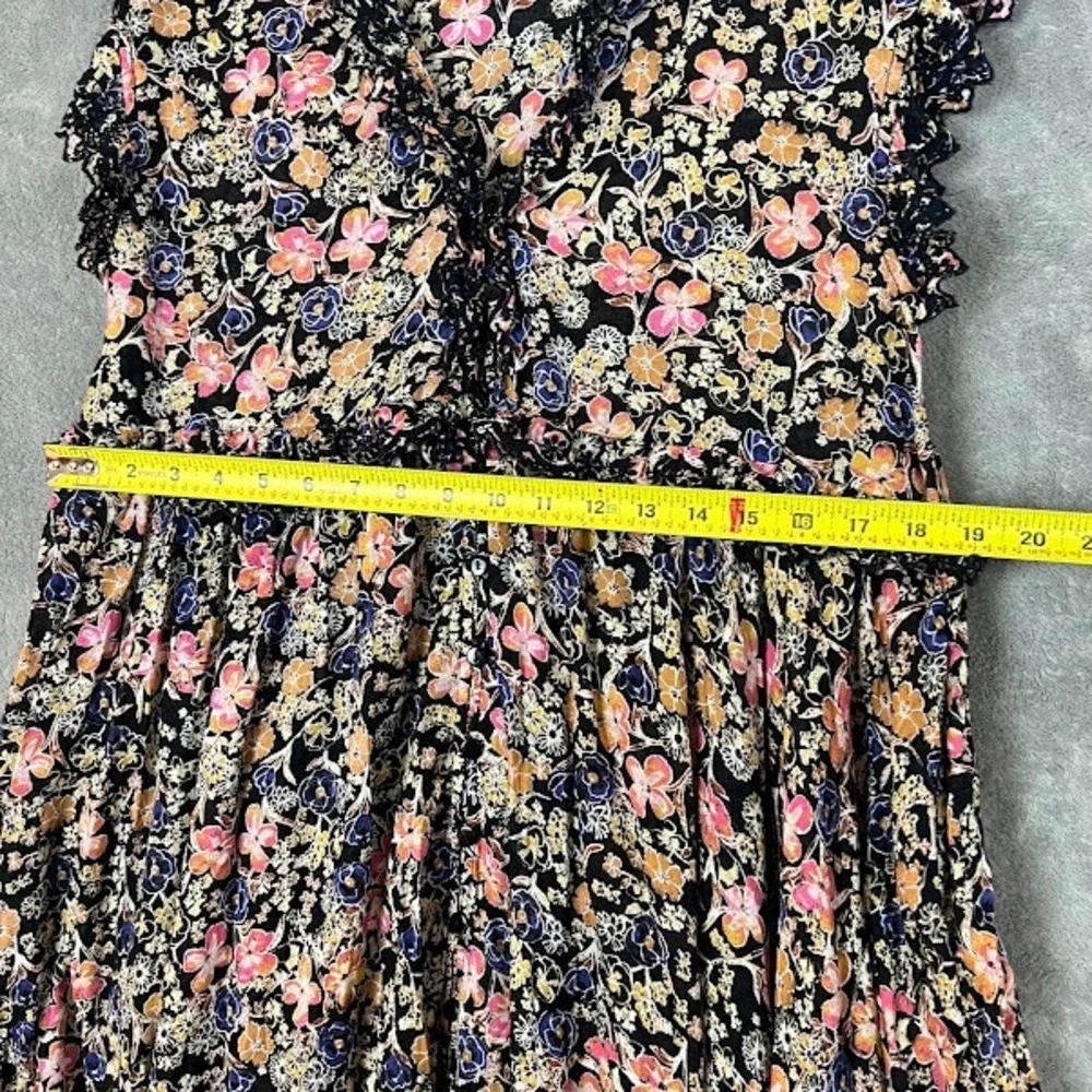 Free People Milania Midi Dress Womens S Floral Flowy Boho Oversized Peasant